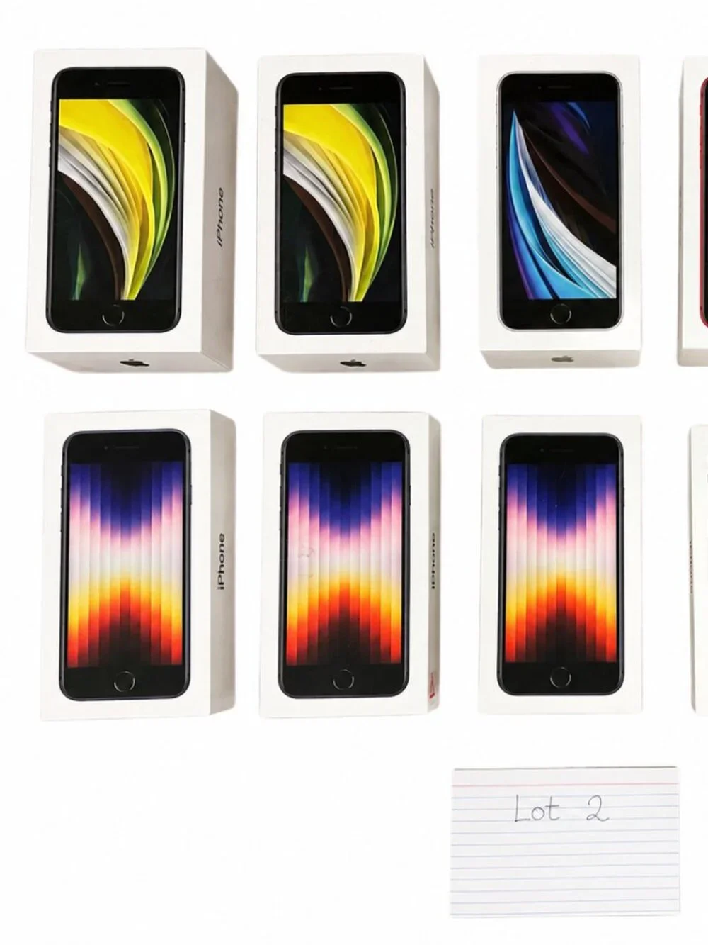 Lot # 2 of 10 Apple iPhone Retail Boxes – iPhone 11 & iPhone SE 64GB